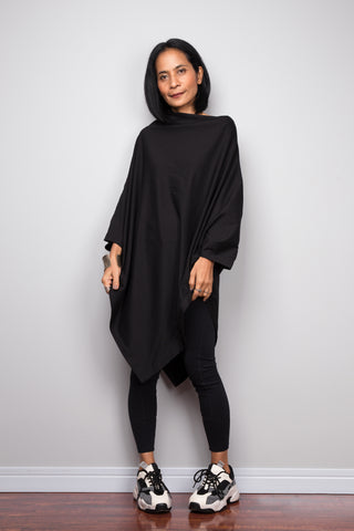 Black Pullover Poncho