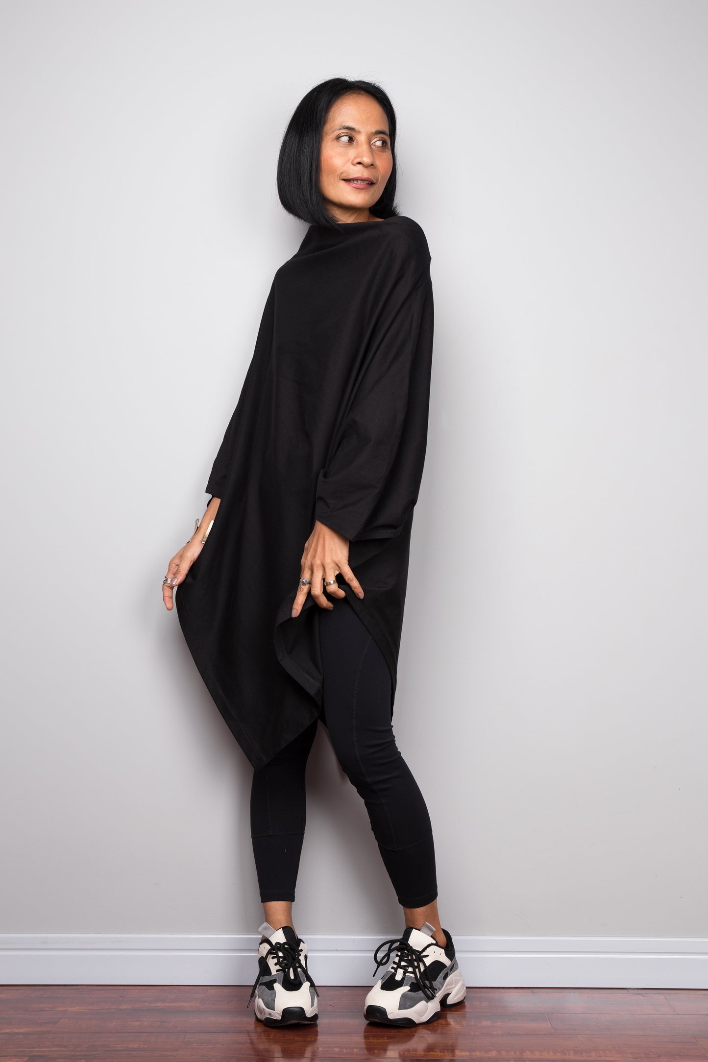 Black Pullover Poncho