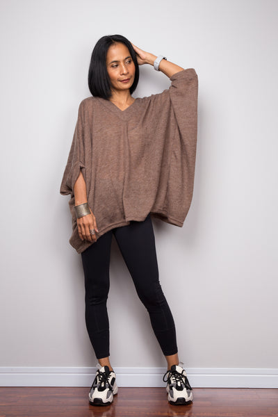 Knitwear sweater kaftan top by Nuichan.  Buy knitted pullover tunic online.