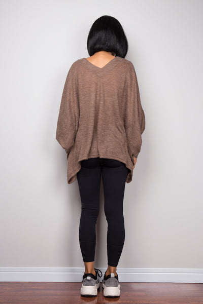Knitwear sweater kaftan top by Nuichan.  Buy knitted pullover tunic online.