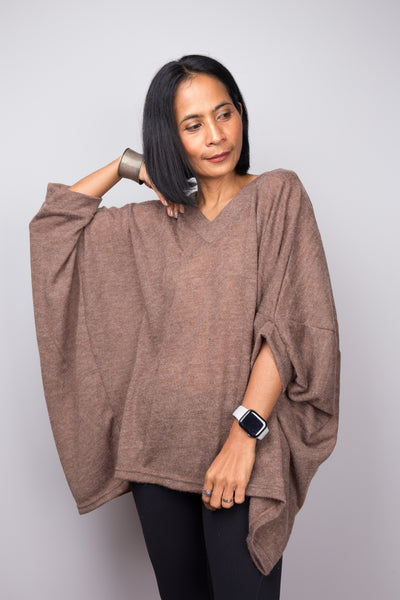 Knitwear sweater kaftan top by Nuichan.  Buy knitted pullover tunic online.
