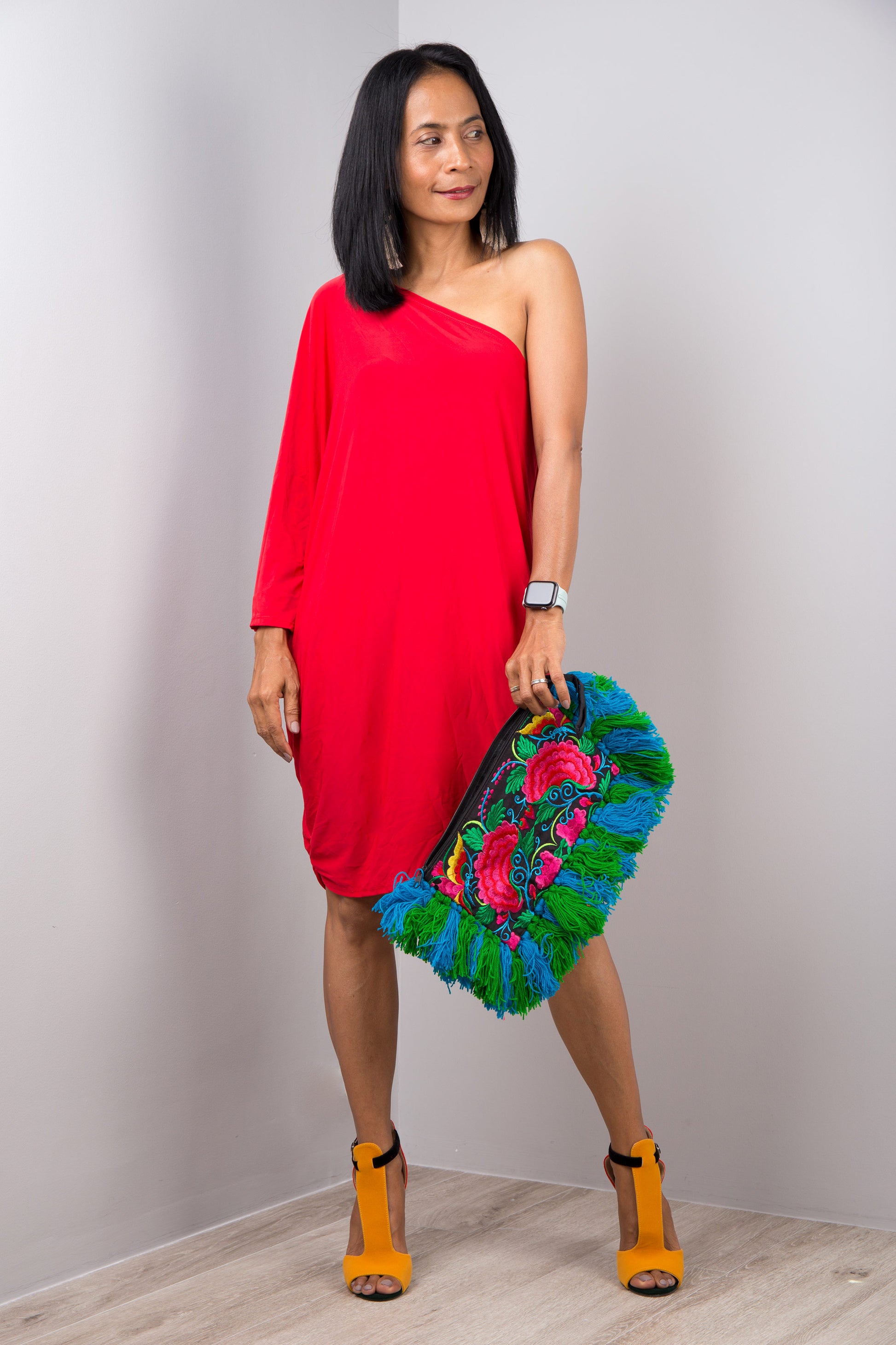 off shoulder short red dress Red Off-the-Shoulder Mini Dress - Sexy Red Dress - Red Mini Dress