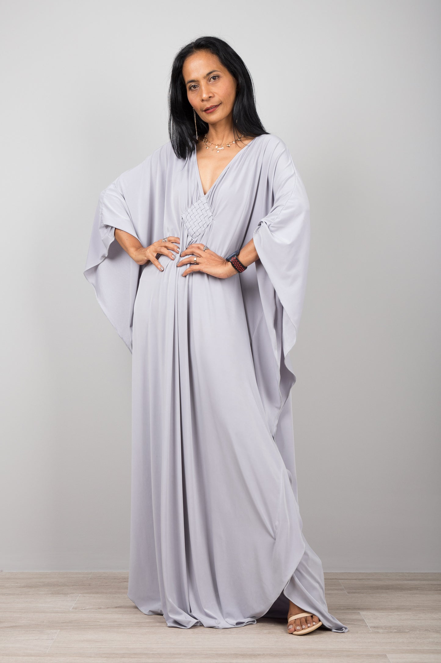 grey kaftan dress Grey Kaftan Dress for Women XXL
