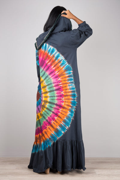 Tie Dye Dress with ruffle