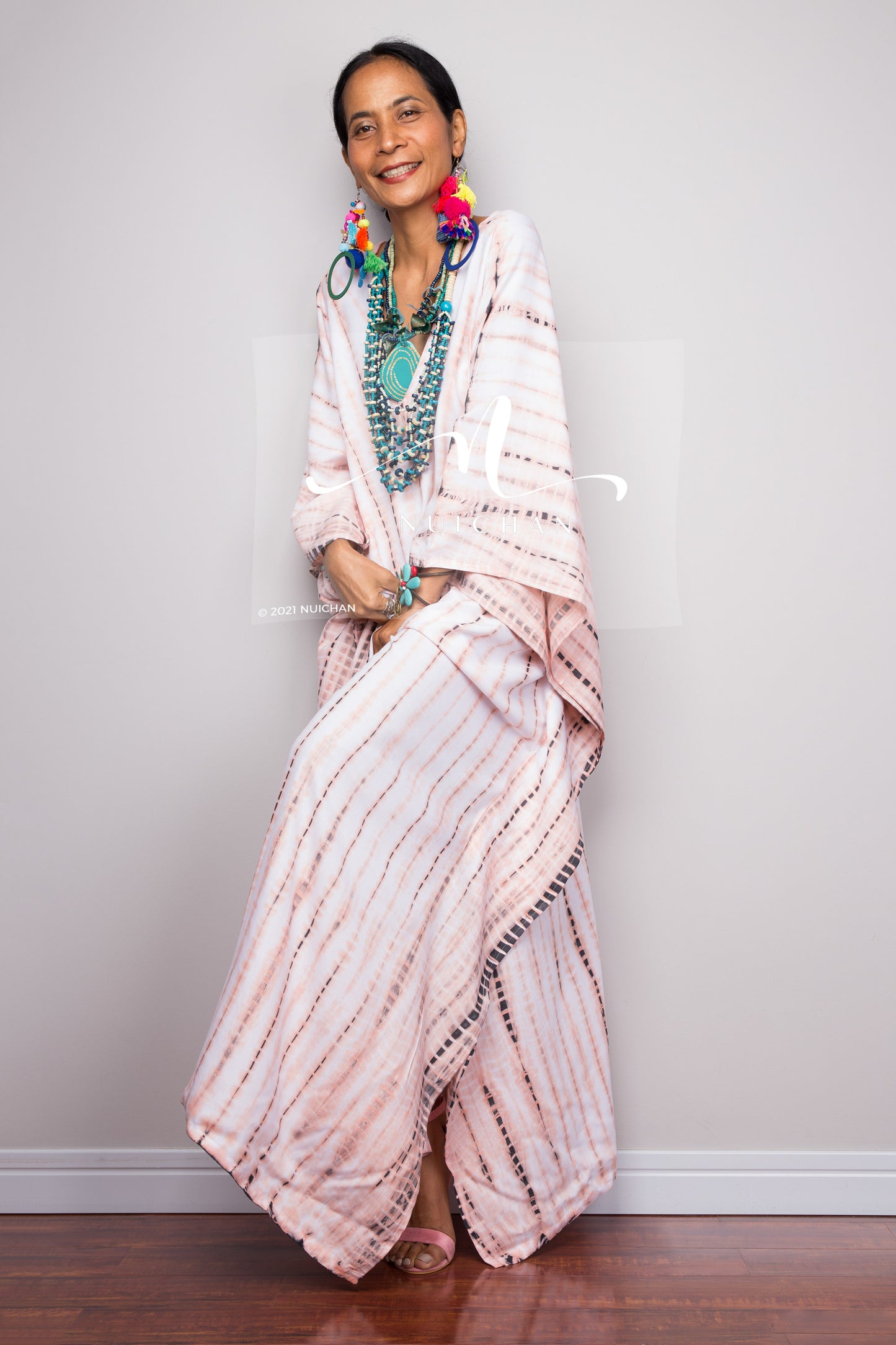 Tie dye kaftan, Beach dress, Long Maxi dress, resort Kaftan, Summer kaftan, Loungewear