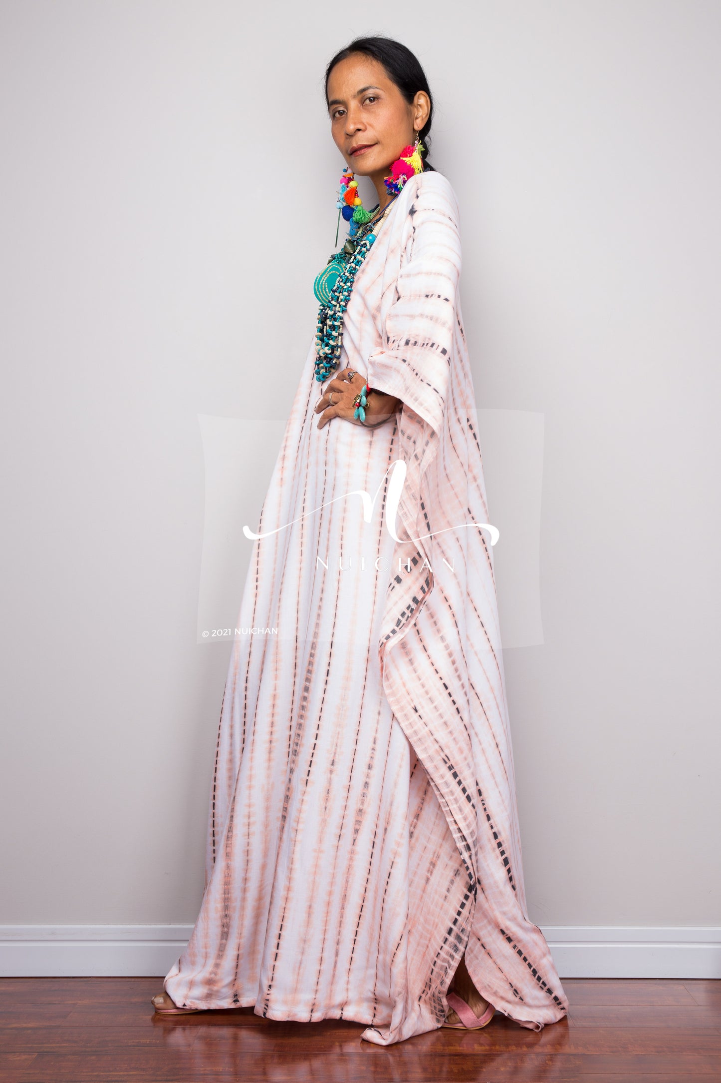 Tie dye kaftan, Beach dress, Long Maxi dress, resort Kaftan, Summer kaftan, Loungewear