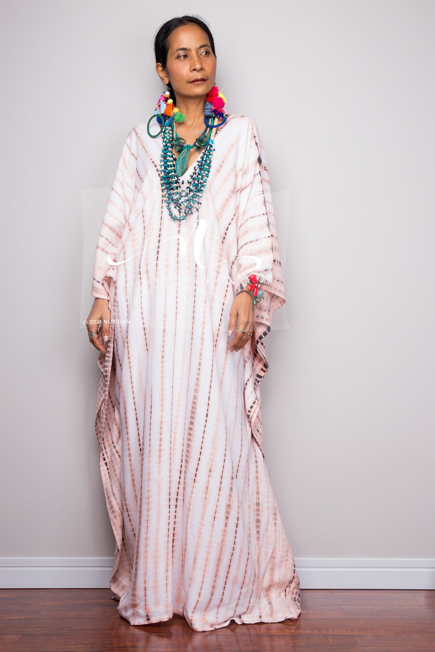 Tie dye kaftan, Beach dress, Long Maxi dress, resort Kaftan, Summer kaftan, Loungewear