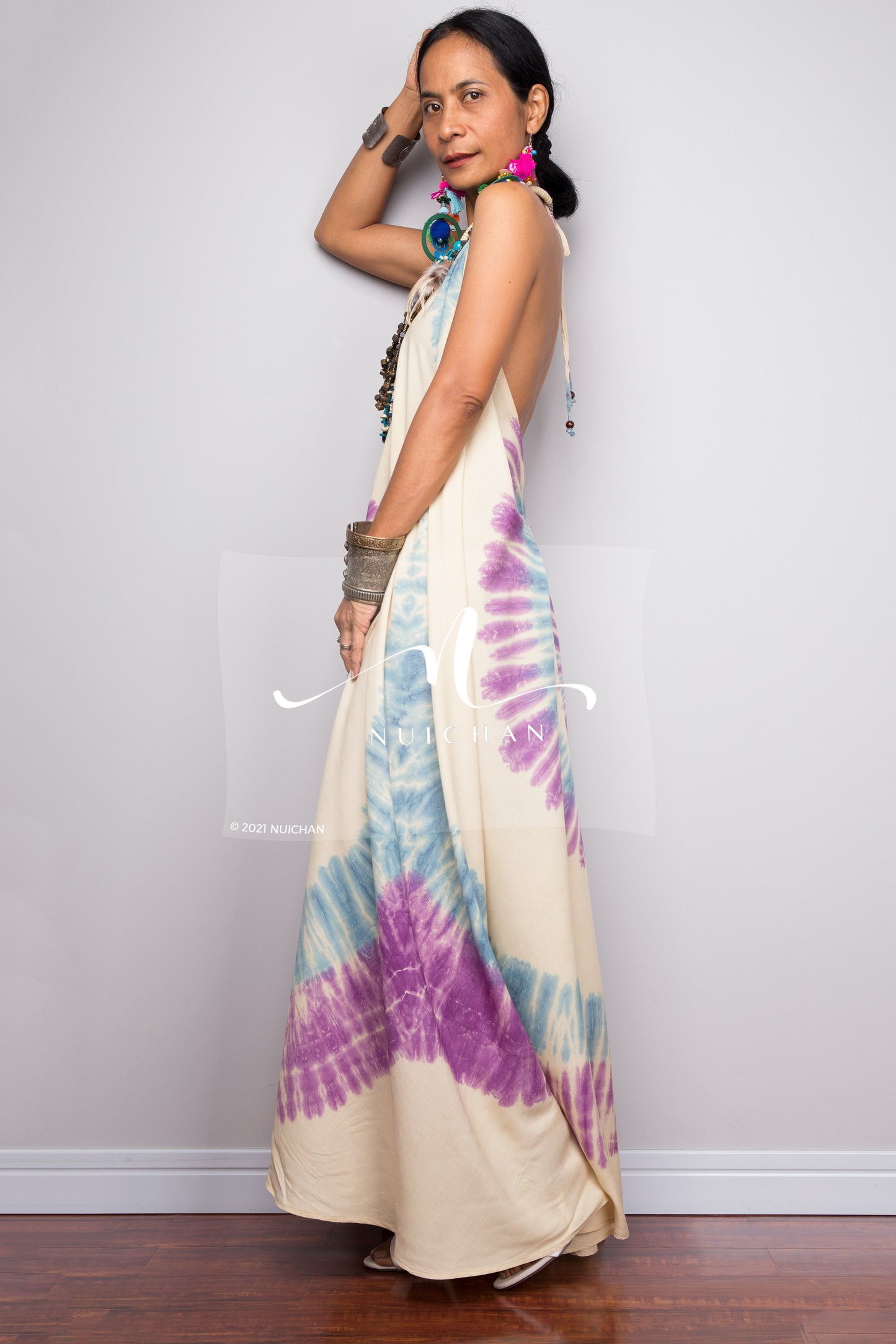 Tie dye beach dress