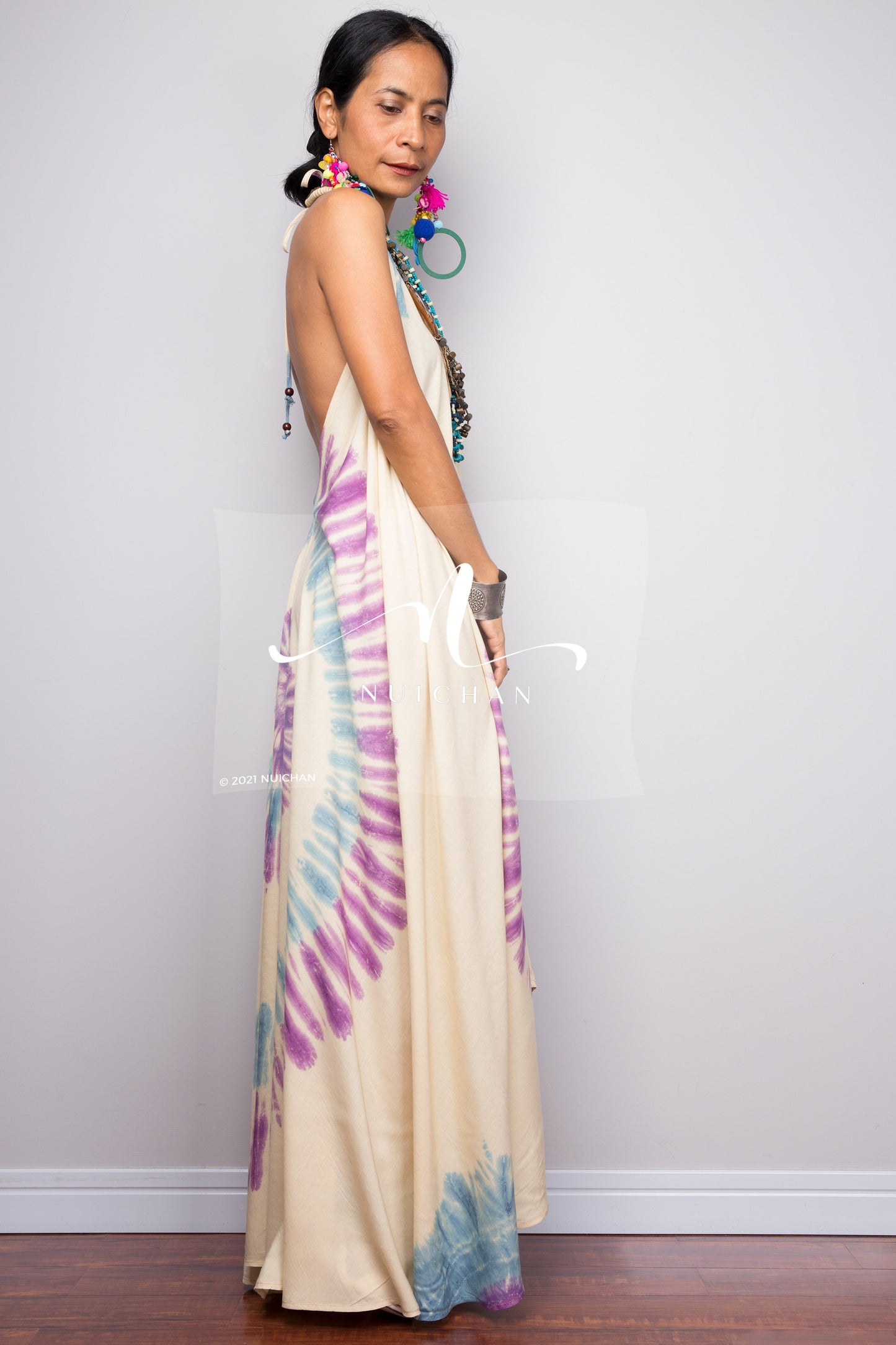 Tie dye beach dress