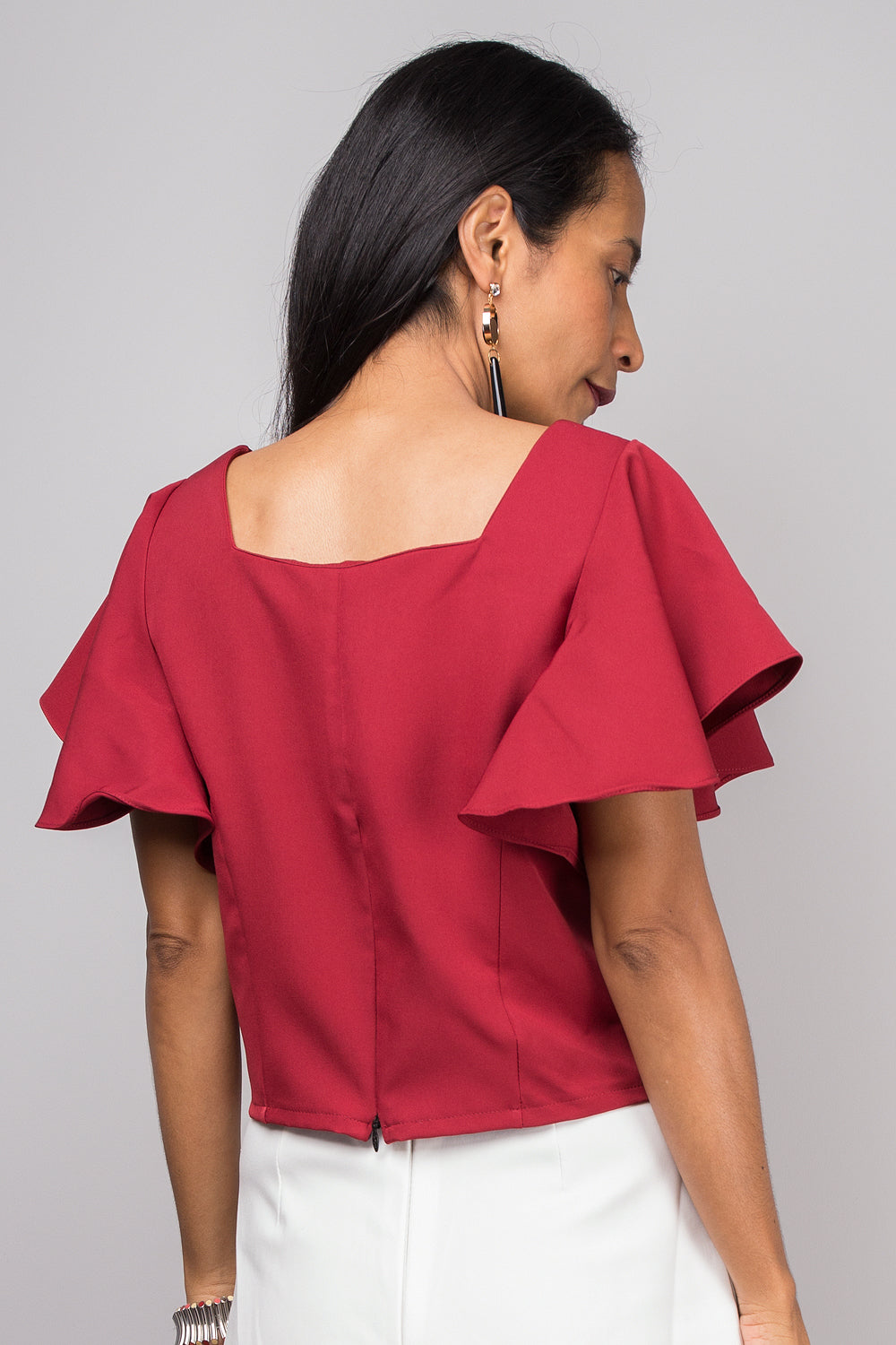 Short sleeve red top